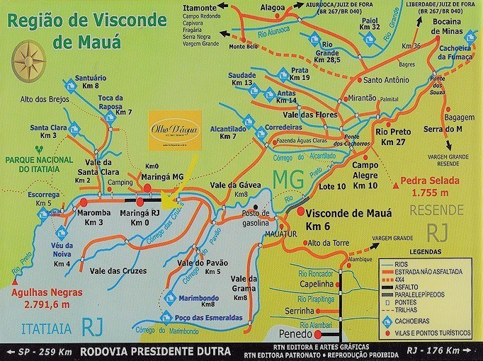 Mapa Da Regiao De Visconde De Maua Visconde De Maua