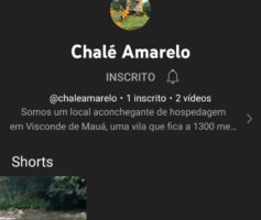 Chalé Amarelo cria um canal no YouTube.