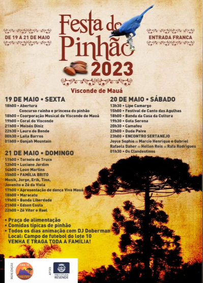 programção Festa do Pinhão - Visconde de Mauá